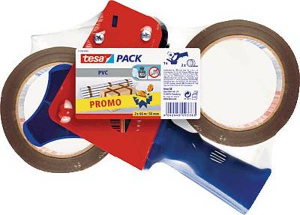 tesa odvíječ balicí pásky 57108-00-01 hnědá Šířka role (max.): 50 mm Délka role (max.) 66 m s ochranou čepele