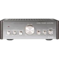 Stereo zosilňovač Renkforce E-SA9, 2 x 12 W, strieborná (metalíza), tmavohnedá