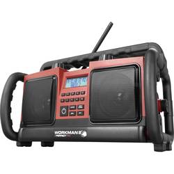 FM outdoorové rádio PerfectPro Workman 2, AUX, FM, červená, černá