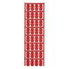 Weidmüller 1727740003 VT SFX 9/24 NE RT V0 značení kabelů Druh montáže: kabelové spony Potisknutelná plocha: 15 x 24 mm červená Počet markerů: 320 320 ks