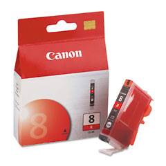 Tonerová kazeta Canon Druckerpatrone 8 v červeném obalu vedle samotné kazety. Vhodná pro tiskárny Canon, bez specifikace konkrétního modelu.