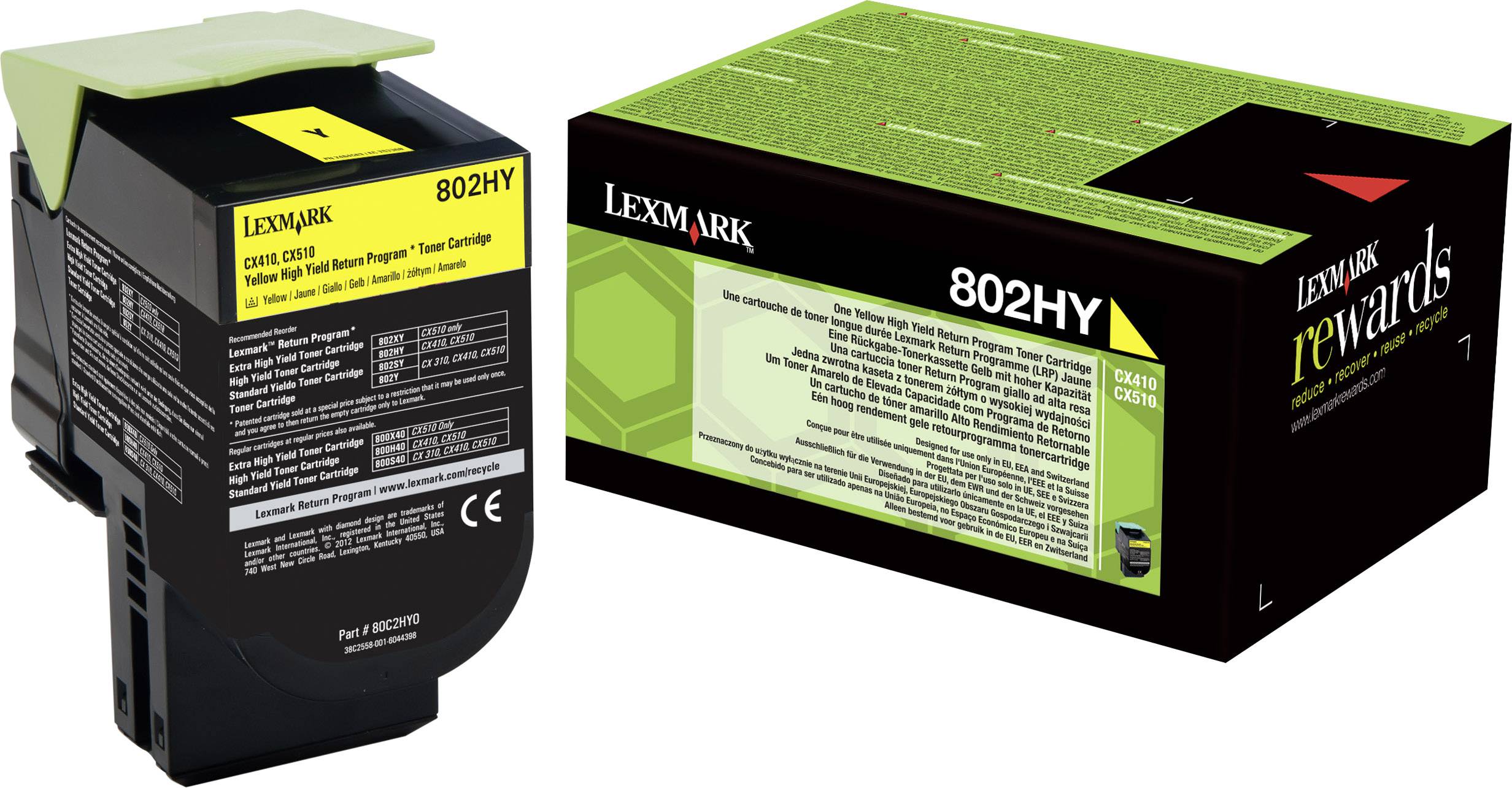 Lexmark Toner 802HY originál žlutá 3000 Seiten 80C2HY0
