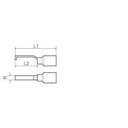 Kabelová koncovka Weidmüller 9036290000, tvar háčku, 0.205 mm² – 1.50 mm², částečná izolace, černá, 100 ks