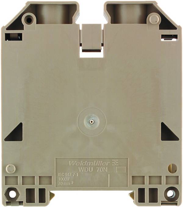 W-Series, Feed-through terminal, Rated cross-section: 70 mm², Screw connection, Direct mounting, Dark Beige WDU 70N/35 9512190000-10 modrá Weidmüller 10 ks