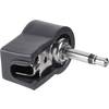 Jack konektor 2.5 mm čiernobiela zástrčka, zahnutá BKL Electronic 072119, pinov 2, čierna, 1 ks