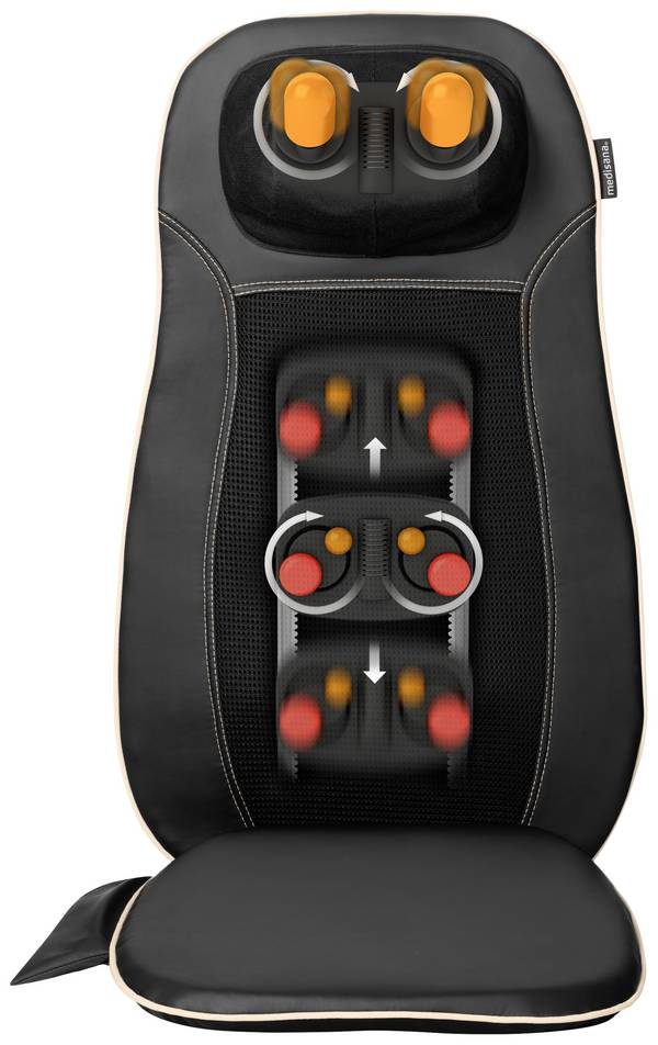 Medisana MCN Shiatsu masážní potah sedačky 48 W černá, šedá