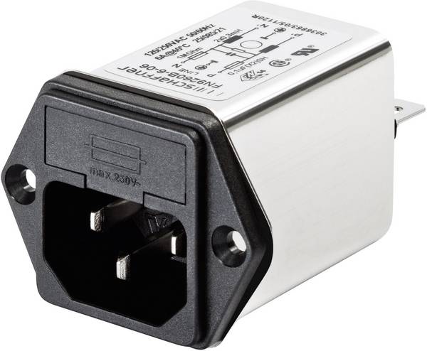 Schaffner FN 9260-4-06, FN 9260-4-06 síťový filtr, 250 V/AC, 4 A, 1 mH