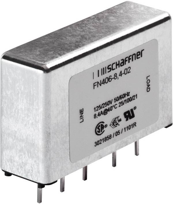 Schaffner FN 406-1-02, FN 406-1-02 odrušovací filtr, 250 V/AC, 1 A, 12 mH