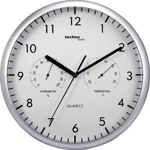 Techno Line WT 650 Quartz nástěnné hodiny 26 cm x 26 cm x 26 cm x 26 cm , stříbrná