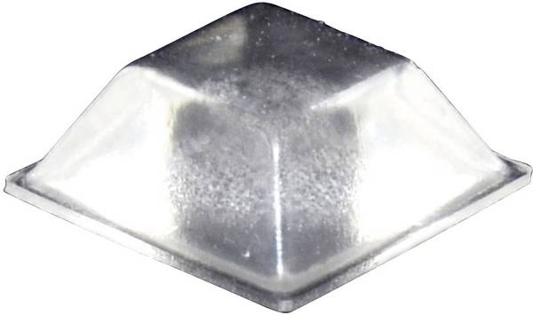 TOOLCRAFT PD2205C podstavná nožka přístrojová samolepicí, čtvercová transparentní (d x š x v) 20.5 x 20.5 x 7.5 mm 1 ks