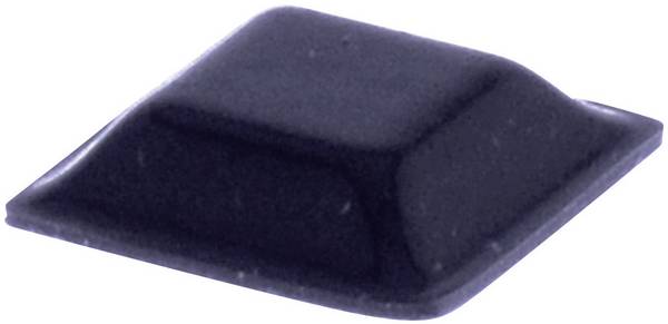 TOOLCRAFT PD2127SW podstavná nožka přístrojová samolepicí, čtvercová černá (d x š x v) 12.7 x 12.7 x 3.1 mm 1 ks