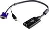 ATEN KVM adaptér [1x VGA zástrčka, USB 2.0 zástrčka A - 1x RJ45 zásuvka] 0.20 m černá