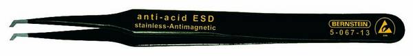 BERNSTEIN Tools for Electronics 5-067-13  SMD pinzeta, 12 SA-ESD, plochá, zahnutá 45°, 120 mm