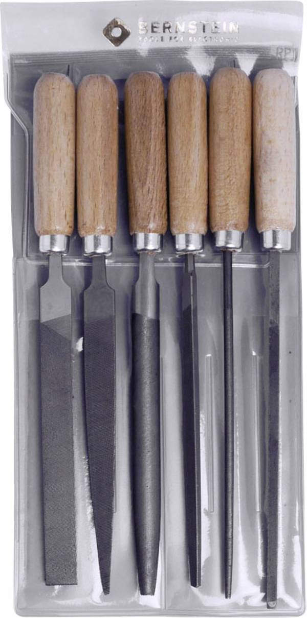 BERNSTEIN Tools for Electronics 5-240 Sada klíčových pilníků s dřevěnou rukojetí v pouzdře, 6 ks.  Délka 100 mm 1 ks