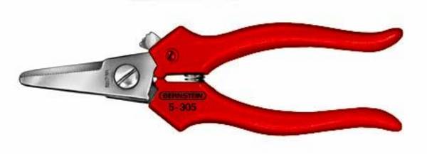 BERNSTEIN Tools for Electronics 5-305  kombinované nůžky   140 mm červená