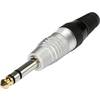 Jack konektor 6.35 mm stereo zástrčka, rovná Hicon HI-J63S, pinov 3, strieborná, 1 ks