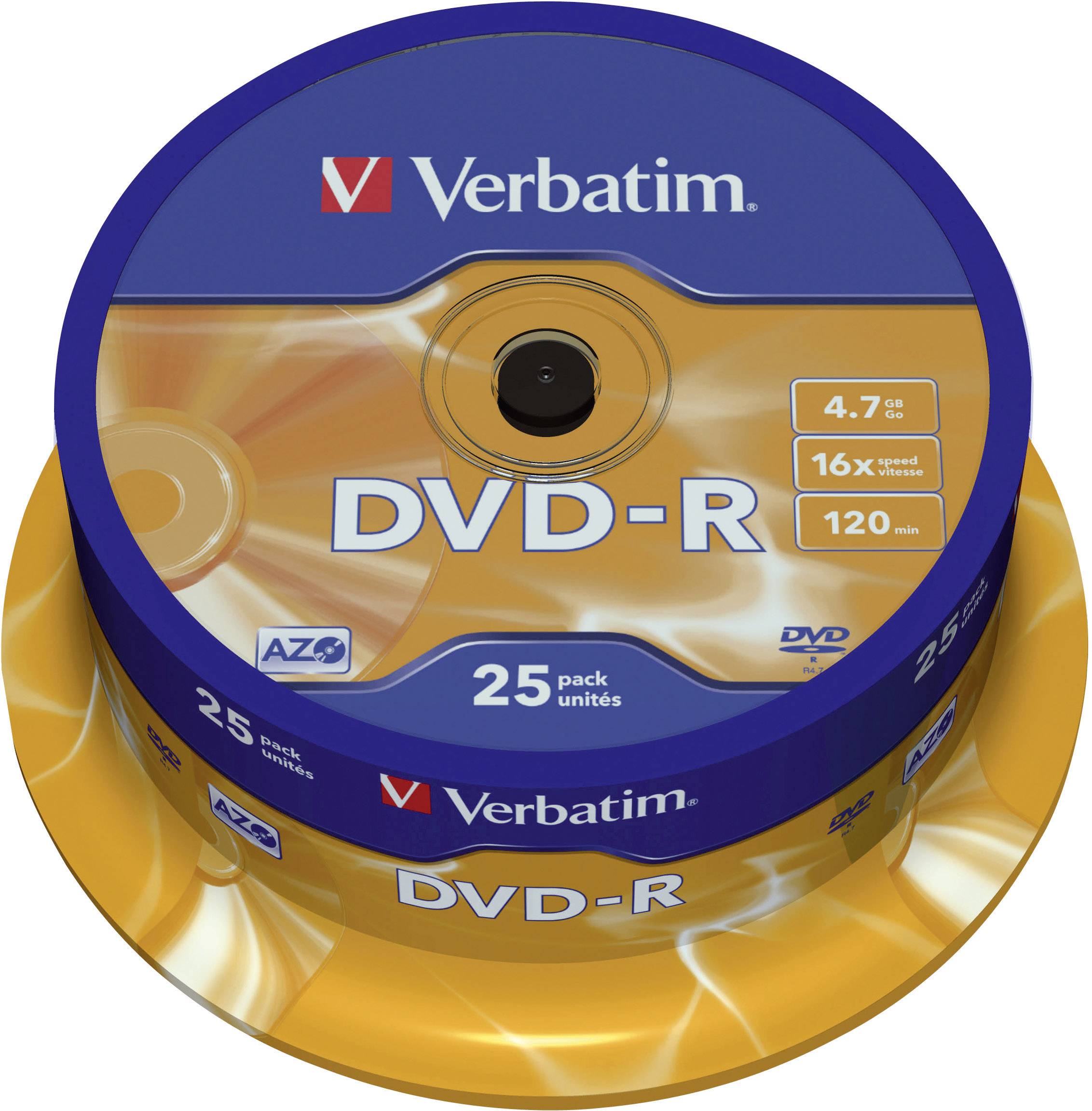 Verbatim 43522 DVD-R 4.7 GB 25 ks vřeteno vrstva proti poškrábání