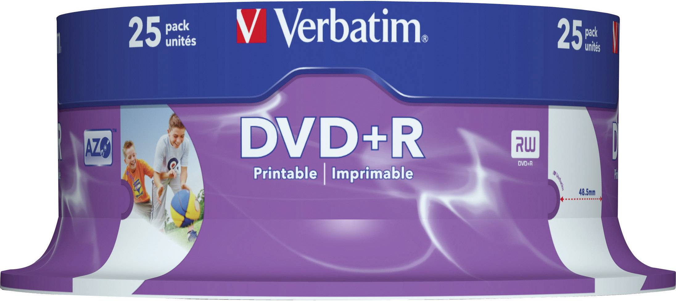 Verbatim 43539 DVD+R 4.7 GB 25 ks vřeteno s potiskem
