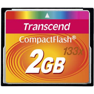 Transcend CompactFlash paměťová karta s kapacitou 2 GB, rychlostí 133x.