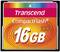 Paměťová karta 'Transcend CompactFlash 16 GB 133x', povrch v červené a oranžové barvě.
