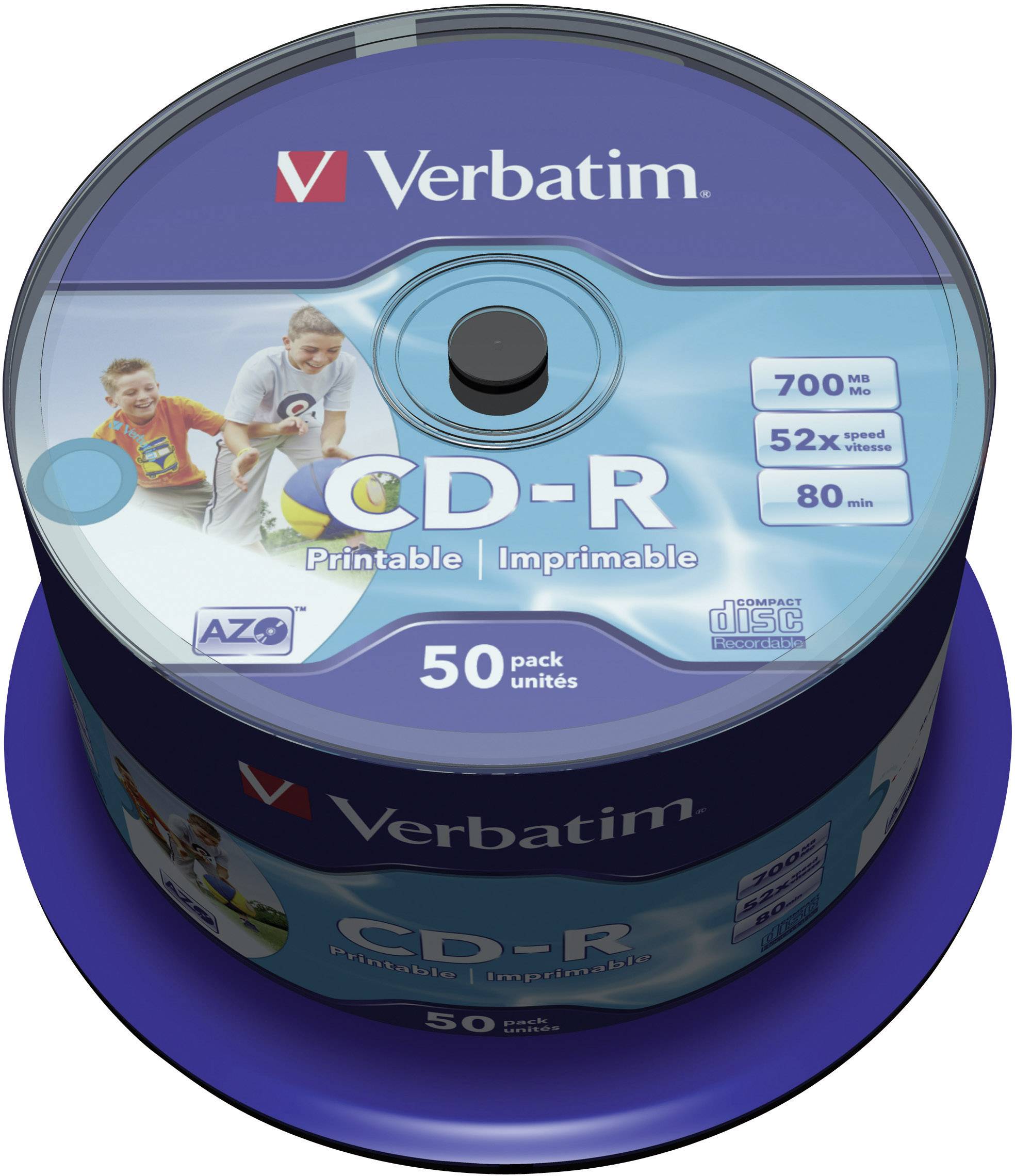 Verbatim 43309 CD-R 80 700 MB 50 ks vřeteno s potiskem