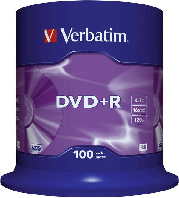 Verbatim 43551 DVD+R 4.7 GB 100 ks vřeteno