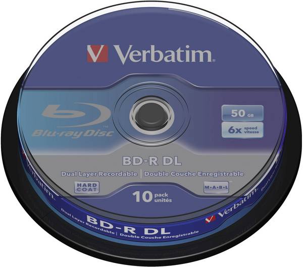 Verbatim 43746 Blu-ray BD-R DL 50 GB 10 ks vřeteno vrstva proti poškrábání
