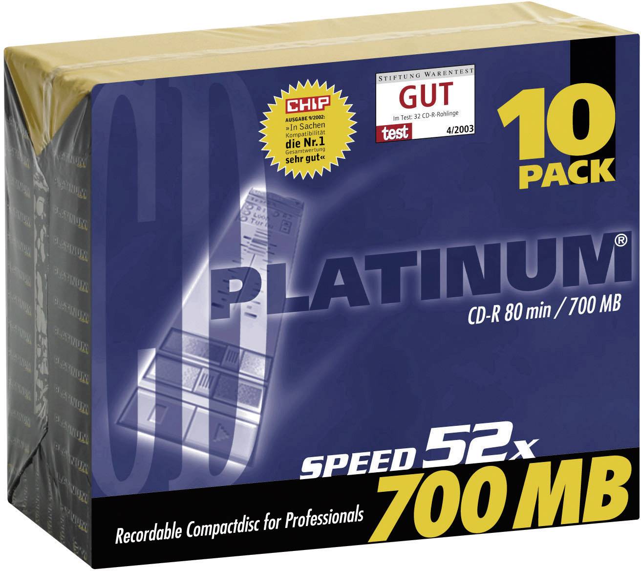 Platinum 100144 CD-R 80 700 MB 10 ks Slimcase