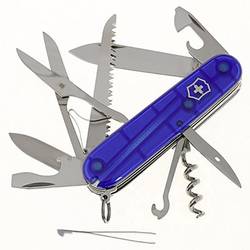 Švýcarský kapesní nožík Victorinox Huntsman, nerezová ocel, modrá (transparentní)