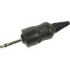 Jack konektor 6.35 mm čiernobiela zástrčka, rovná Cliff CL2075, pinov 2, čierna, 1 ks