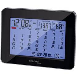 Stolní kalendář s DCF hodinami Techno Line, 190 x 120 x 57 mm, černá