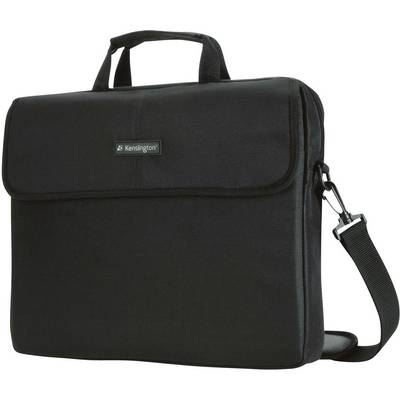 Černá brašna na notebook s rukojetí a ramenním popruhem, vhodná pro přepravu notebooku.