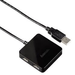 USB 2.0 hub Hama 4 porty, čierna