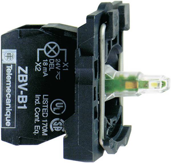 Schneider Electric ZB5AVB1 LED kontrolka s upevňovacím adaptérem, s objímkou lampičky  bílá  24 V/DC, 24 V/AC 1 ks Piece