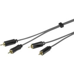Připojovací kabel Sound & Image, cinch zástr./cinch zástr., šedý/černý, 0,75 m