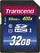 Paměťová karta Transcend SD, 32GB, 60MB/s, rychlost 400x, třída 10 U1, vhodná pro vysokorychlostní přenos dat.
