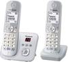 Panasonic KX-TG6822 Duo DECT, GAP bezdrátový analogový telefon záznamník, handsfree stříbrná, šedá
