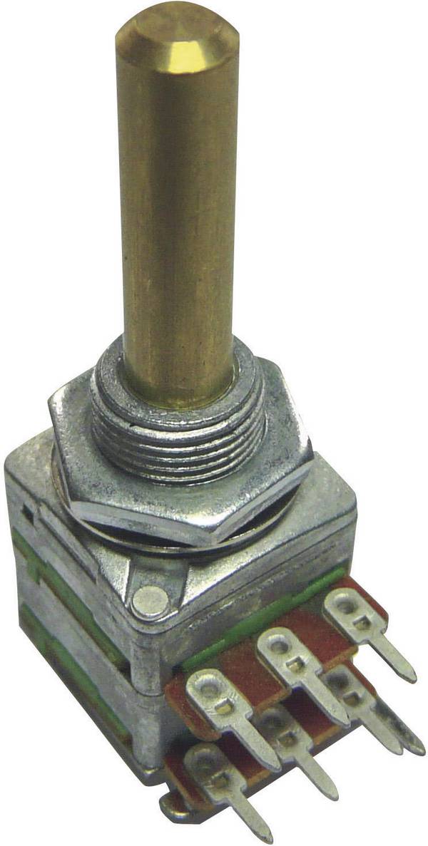 Potentiometer Service 4168, 4168 otočný potenciometr, Stereo, 0.2 W, 100 kΩ, 1 ks
