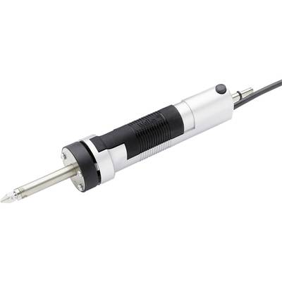 Elektrická pájka s kovovým hrotem a černou rukojetí, vhodná pro rukodělné práce a opravy elektroniky.
