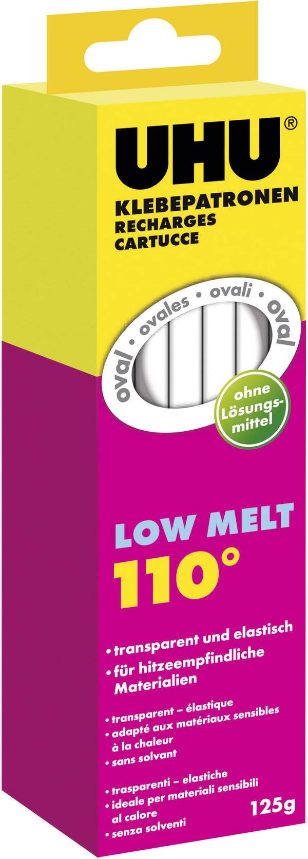 UHU 48620 lepicí tyčinky  170 mm transparentní 125 g 10 ks