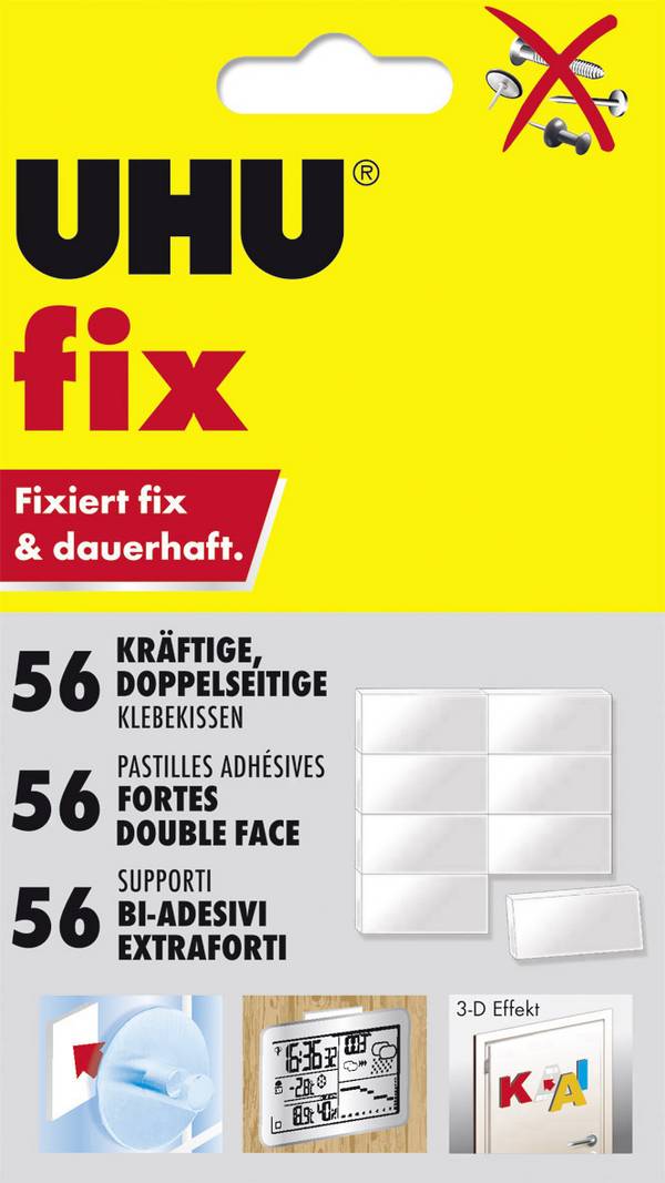UHU  Fix silné lepicích polštářků   Množství: 50 ks