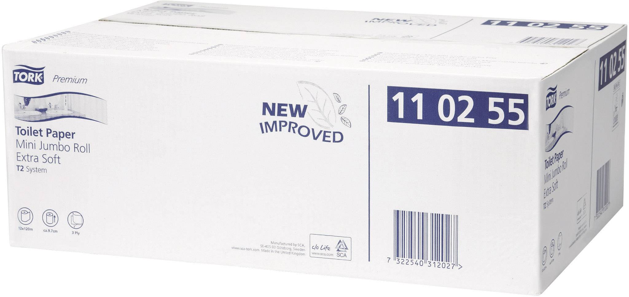 TORK toaletní papír Mini Jumbo Extra Mjukt 3-lager 110255 bílá 12 ks-1