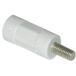 Distanční čepy M3 (3S30-10), 30 mm, polystyrol, závity z pozinkované oceli, bílošedá
