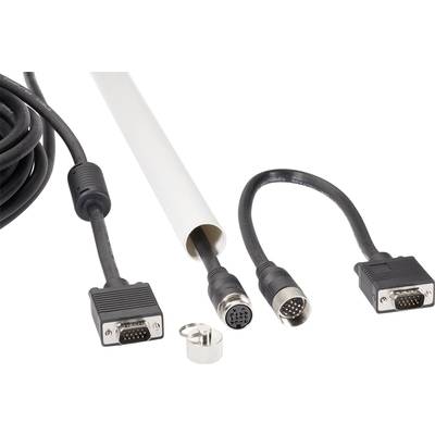 Renkforce VGA kabel VGA pólové Zástrčka, VGA pólové Zástrčka 10.00 m černá RF-4537804 pro montáž s husím krkem, s ferito