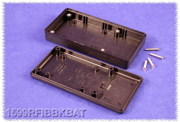 Hammond Electronics 1599RFIBBKBAT plastová krabička 130 x 65 x 25  ABS černá 1 ks