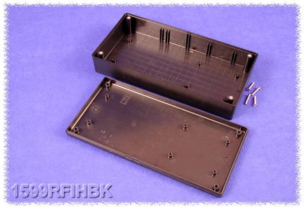 Hammond Electronics 1599RFIHBK plastová krabička 220 x 110 x 44  ABS černá 1 ks