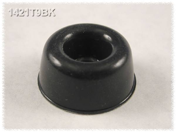 Hammond Electronics 1421T9BK podstavná nožka přístrojová samolepicí, kulatá černá (Ø x v) 22.3 mm x 10.2 mm 24 ks