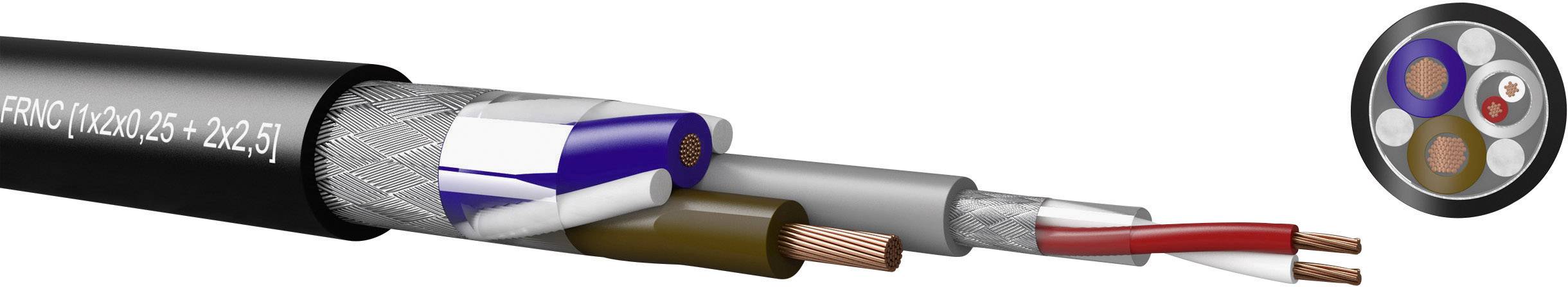 Kabeltronik 720H20000-1 kombinovaný kabel 1 x 2 x 0.25 mm² + 2 x 2.5 mm² černá metrové zboží