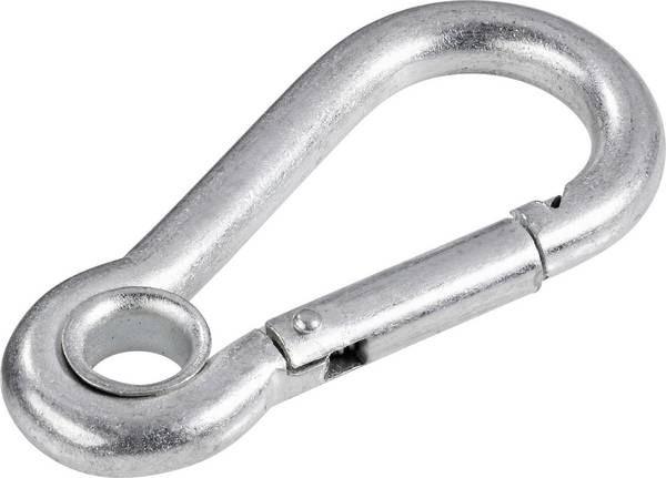 TOOLCRAFT 486772 Hasičská karabina s očkem  60 mm x 6 mm  1 ks