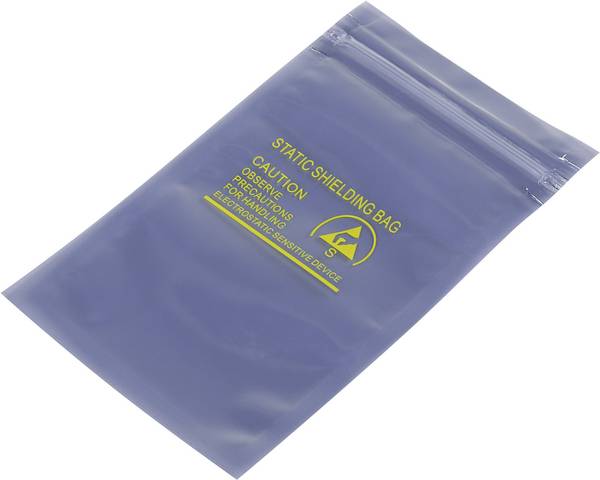 TRU COMPONENTS  ESD sáček (d x š) 127 mm x 76 mm odstíněný Poznávací značka ESD S znovu uzavíratelný  1 ks